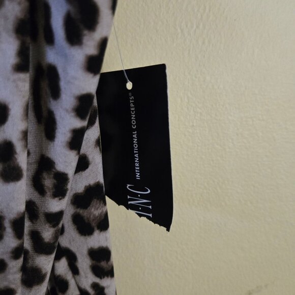 Inc International Concept NWT Printed Drape Tie Front Tank Top Size L - Picture 8 of 10